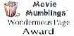 Wondermous Movie Mumblings Award